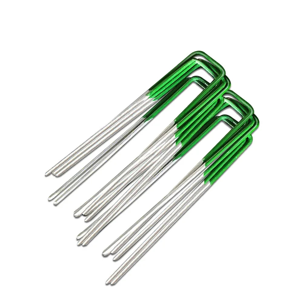 Prime Turf Artificial Grass Synthetic Pins 100pcs Turf Pegs Heavy Duty Weed Mat Stakes Landscape - Mekamart Australia