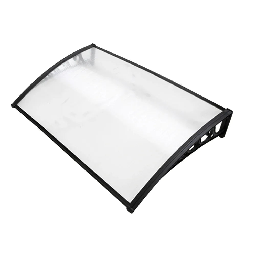Instahut Window Door Awning 1mx1.5m Transparent - Mekamart Australia