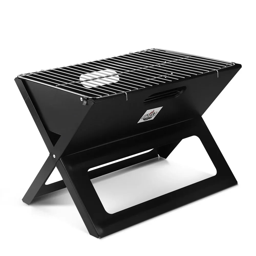 Grillz BBQ Grill Charcoal Smoker Foldable - Mekamart Australia