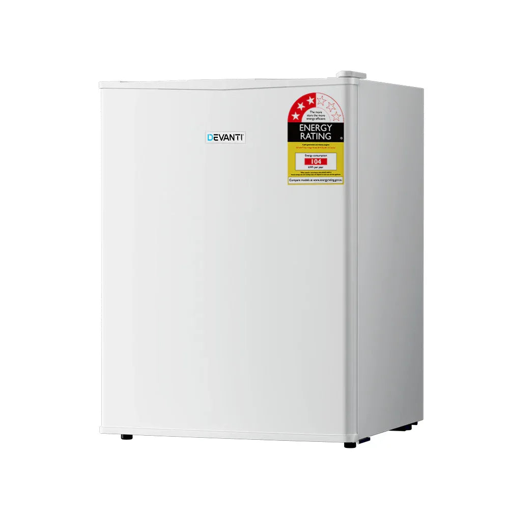Devanti 70L Portable Mini Bar Fridge - White - Mekamart Australia