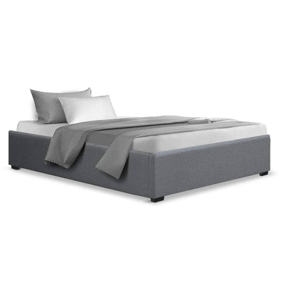 Artiss Bed Frame King Single Size Gas Lift Base Grey TOKI - Mekamart Australia