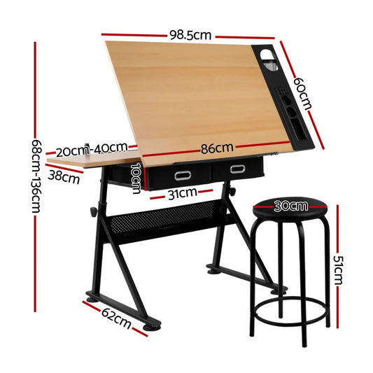 Artiss Drawing Desk Drafting Table - Mekamart Australia