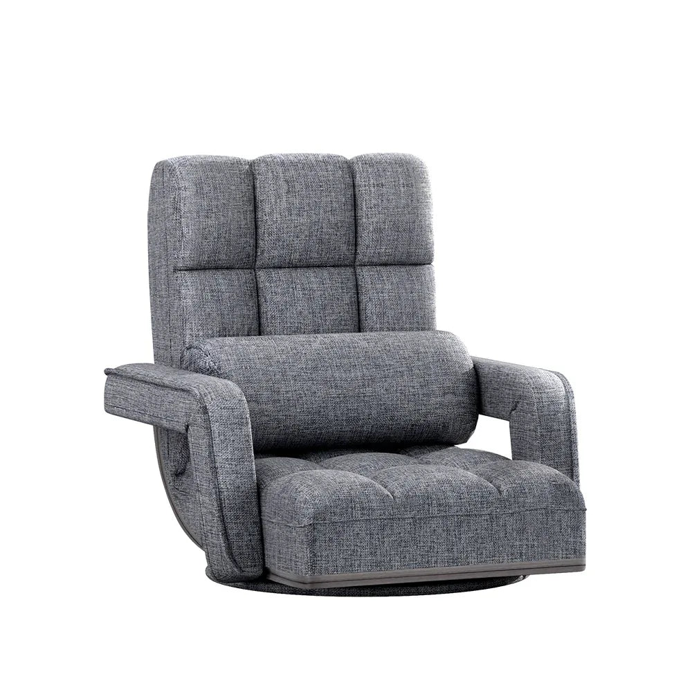 Artiss Floor Chair Lounge Sofa Swivel Grey - Mekamart Australia
