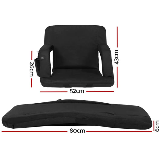 Artiss 2X Floor Lounge Sofa Bed With Armrest Heated Cushion - Mekamart Australia