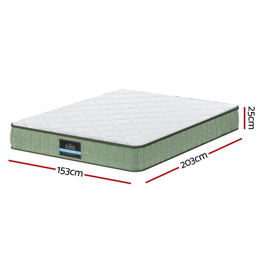 Giselle 25cm Memory Foam Mattress Dual Layer Zipper Cover Cool Charcoal Foam Mattresses Queen - Mekamart Australia