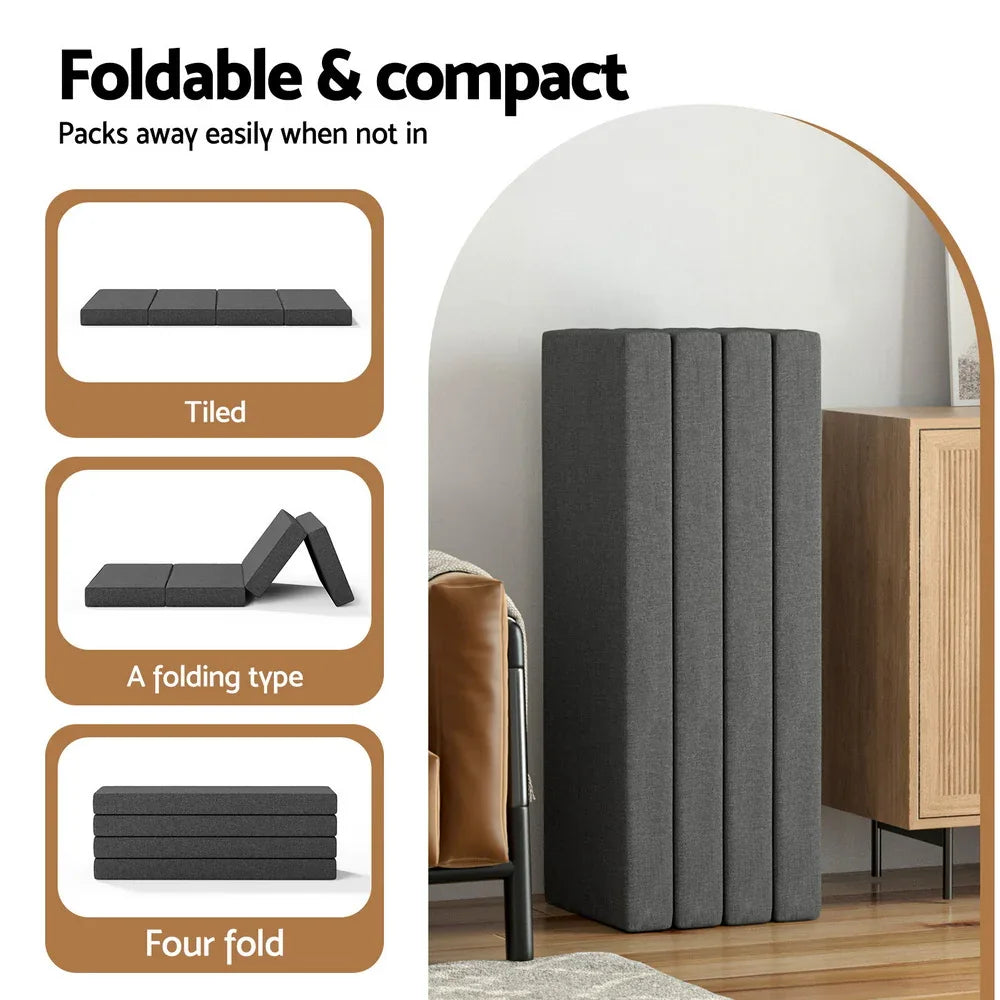 Giselle Bedding Foldable Mattress Folding Foam Mattresses Portable Mat Double - Mekamart Australia
