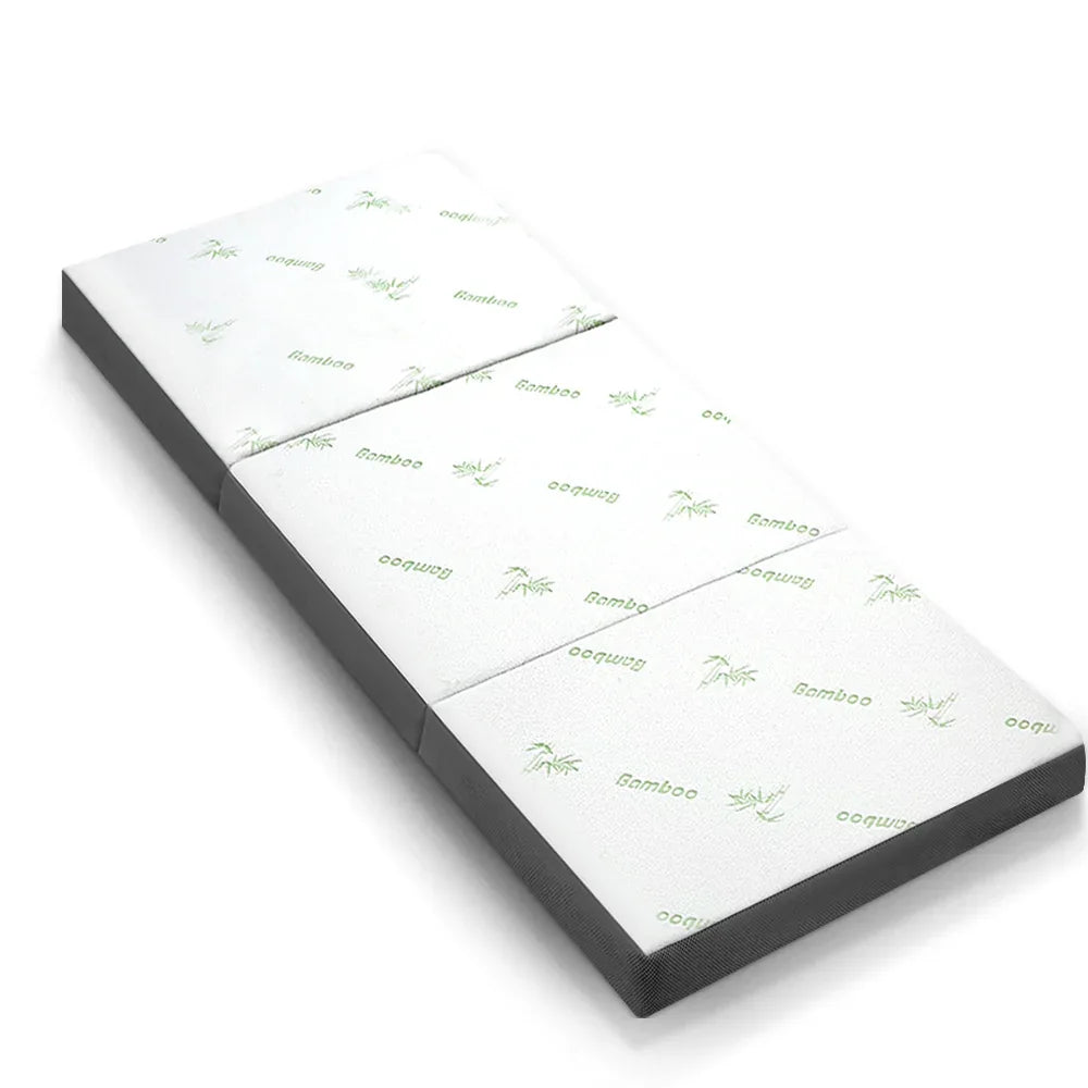 Giselle Bedding Foldable Mattress Folding Foam Single Bamboo - Mekamart Australia