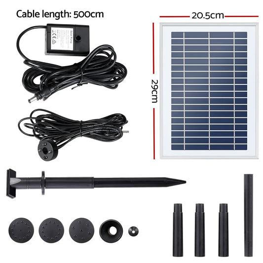 Gardeon Solar Pond Pump Submersible Water Fountain with Battery LED Lights 4.4FT - Mekamart Australia
