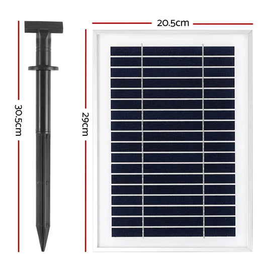Gardeon Solar Pond Pump Submersible Water Fountain with Battery Kit LED Lights 4.3FT - Mekamart Australia