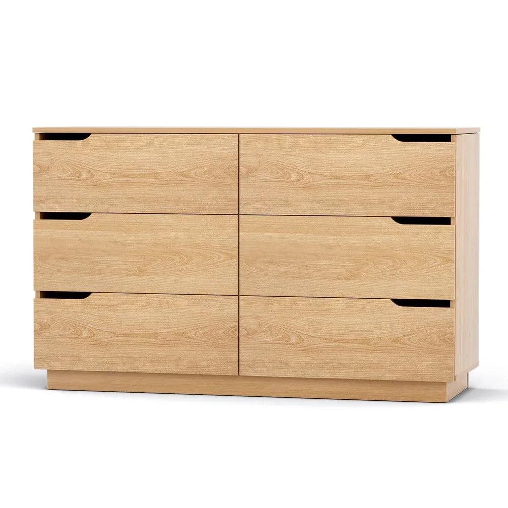 Artiss 6 Chest of Drawers Dresser Table Pine - Mekamart Australia