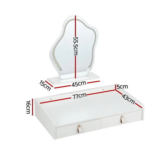 Artiss Dressing Table Floating LED White Daphne - Mekamart Australia
