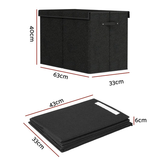 Keezi Large Toy Box Chest Storage with Flip-Top Lid Foldable Organizer Bins - Mekamart Australia