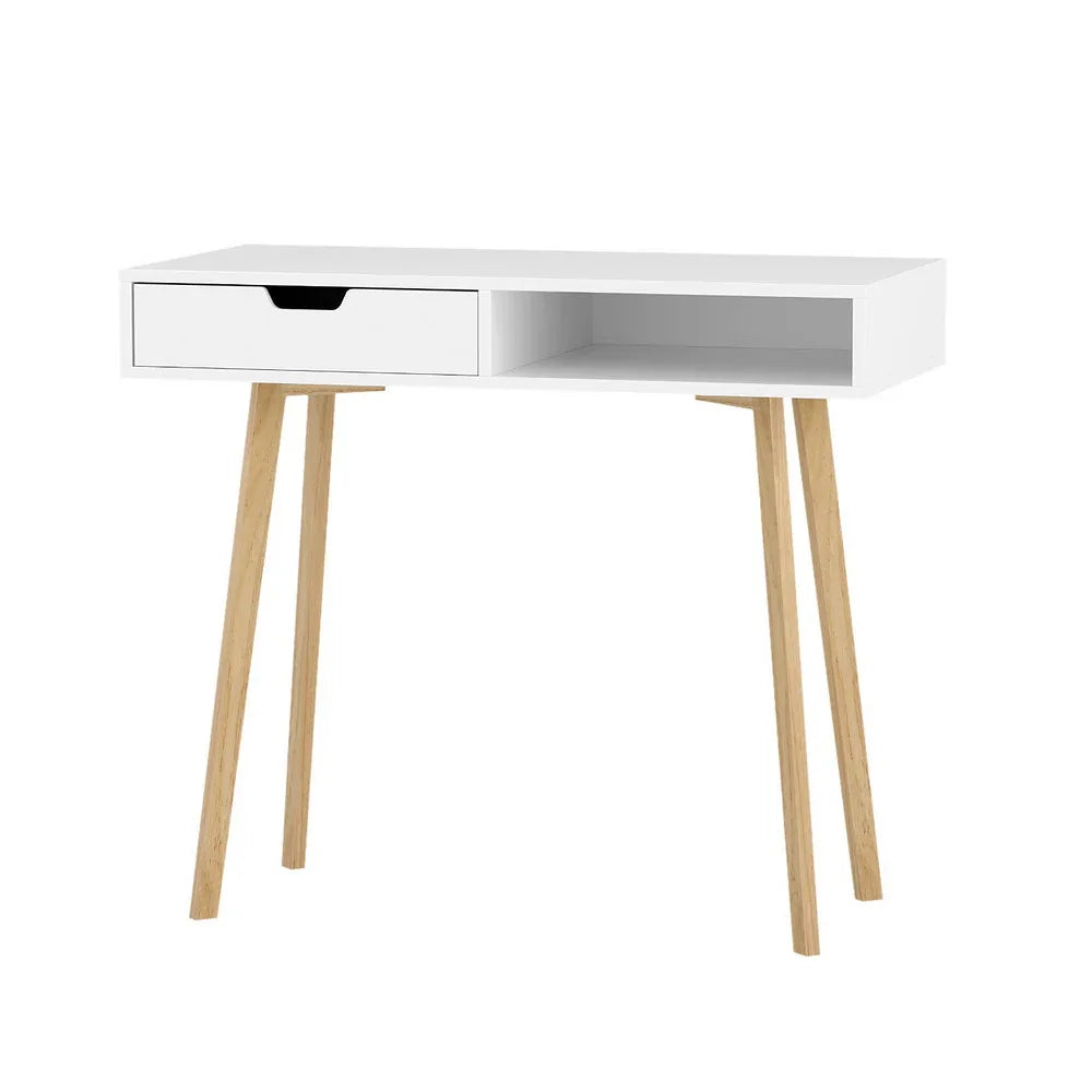 Artiss Computer Desk Drawer Cabinet Shelf White 90CM - Mekamart Australia