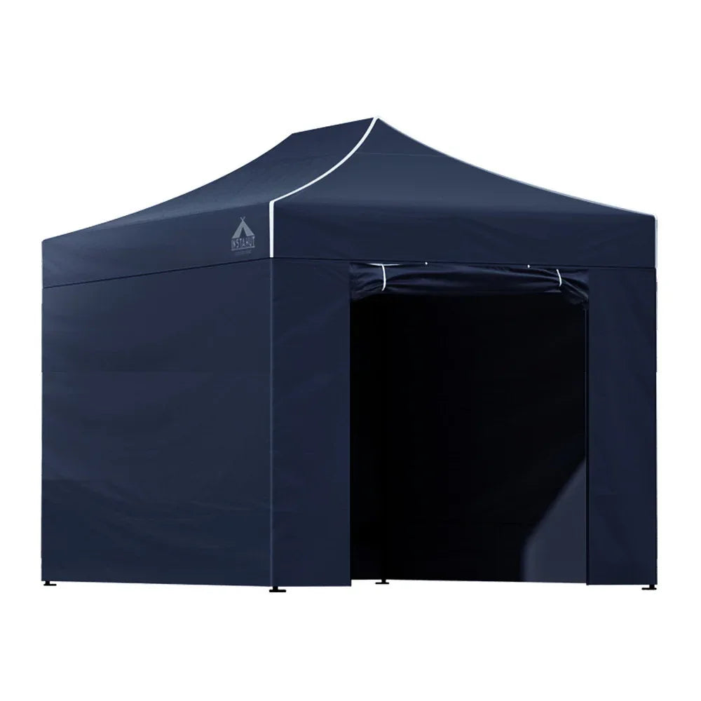 Instahut Gazebo 3x4.5 Pop Up Marquee Folding Tent Wedding Gazebos Camping Outdoor Shade Canopy Navy - Mekamart Australia