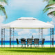 Instahut Gazebo 4x3m Marquee Outdoor Wedding Party Event Tent Home Iron Art Shade White - Mekamart Australia
