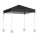Instahut Gazebo 2x2m Outdoor Patio Garden Marquee Shade w/ Base Pods Black - Mekamart Australia