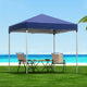 Instahut Gazebo 2x2m Outdoor Patio Garden Marquee Shade w/ Base Pods Blue - Mekamart Australia