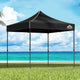 Instahut Gazebo Pop Up Marquee 3x3m Folding Tent Wedding Outdoor Camping Canopy Gazebos Shade Black - Mekamart Australia