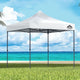Instahut Gazebo Pop Up 3x3m w/Base Podx4 Marquee Folding Outdoor Wedding Camping Tent Shade Canopy White - Mekamart Australia
