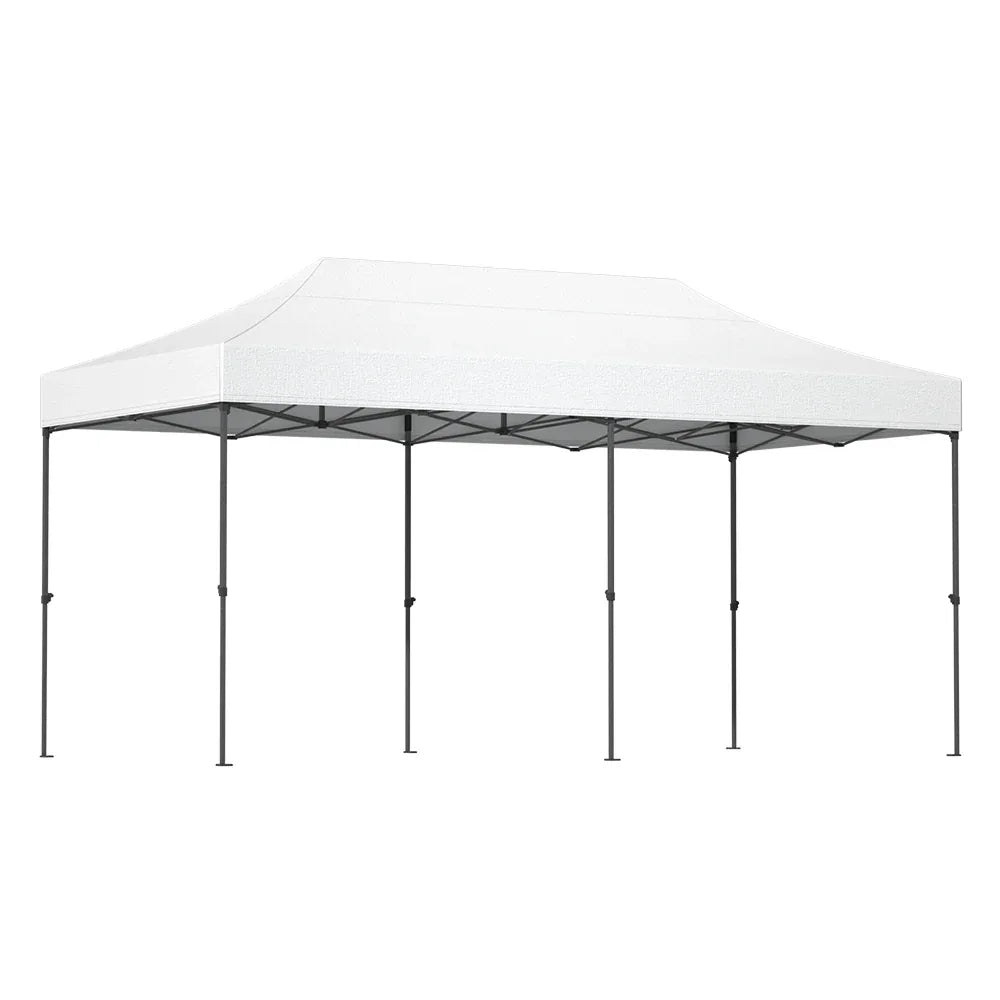 Instahut Gazebo Pop Up Marquee 3x6 Folding Tent Wedding 500D Oxford Fabric White - Mekamart Australia
