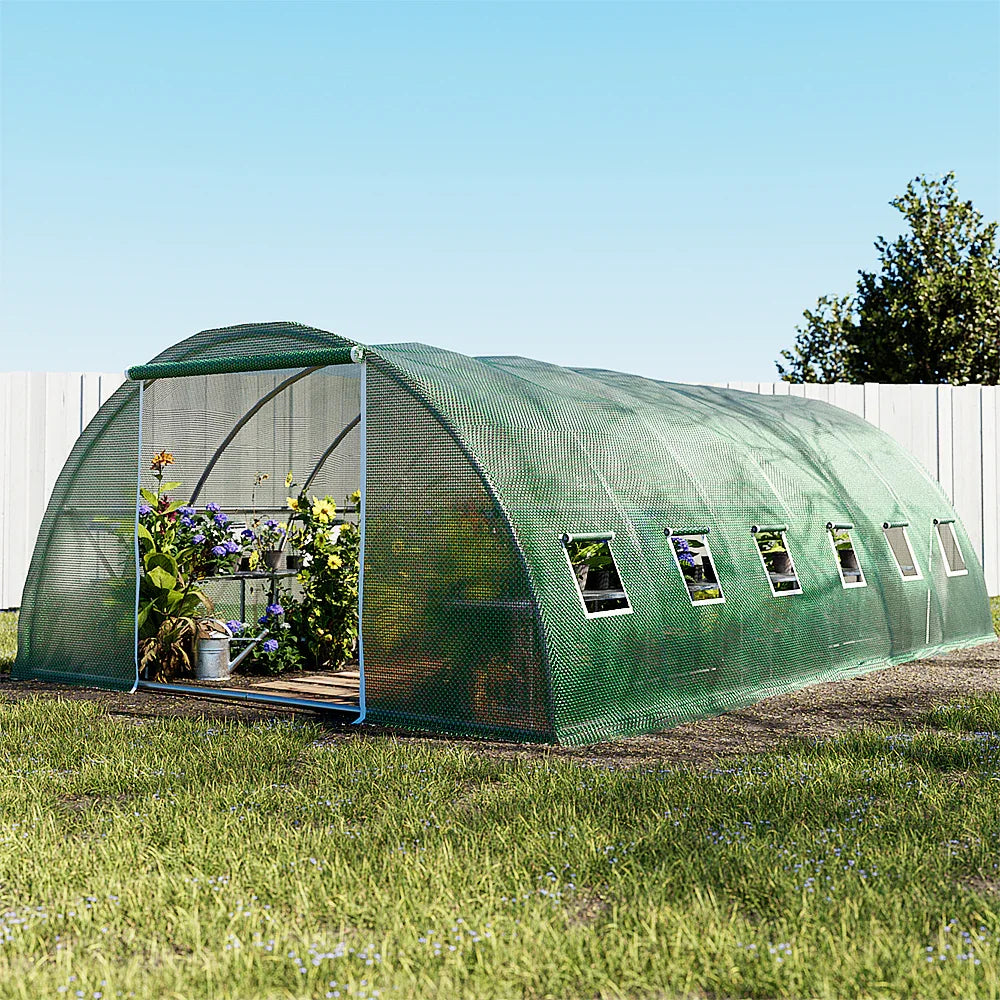 Green Fingers Greenhouse 6x4x2M Walk in Green House Tunnel Plant Garden Shed Dome - Mekamart Australia