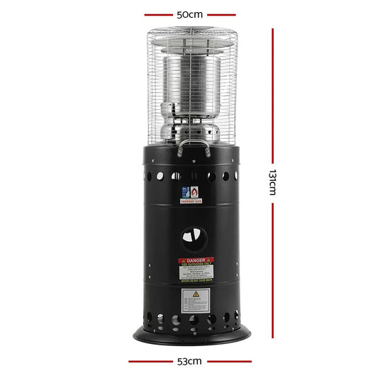 Devanti Outdoor Gas Patio Heater Black - Mekamart Australia