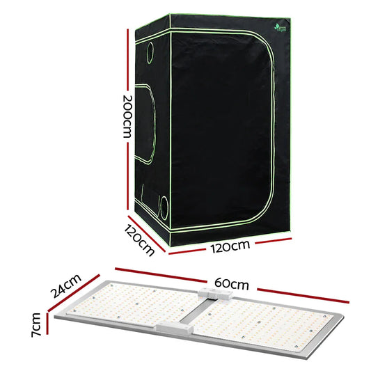 Green Fingers Grow Tent Light Kit 120x120x200CM 2200W LED Full Spectrum - Mekamart Australia