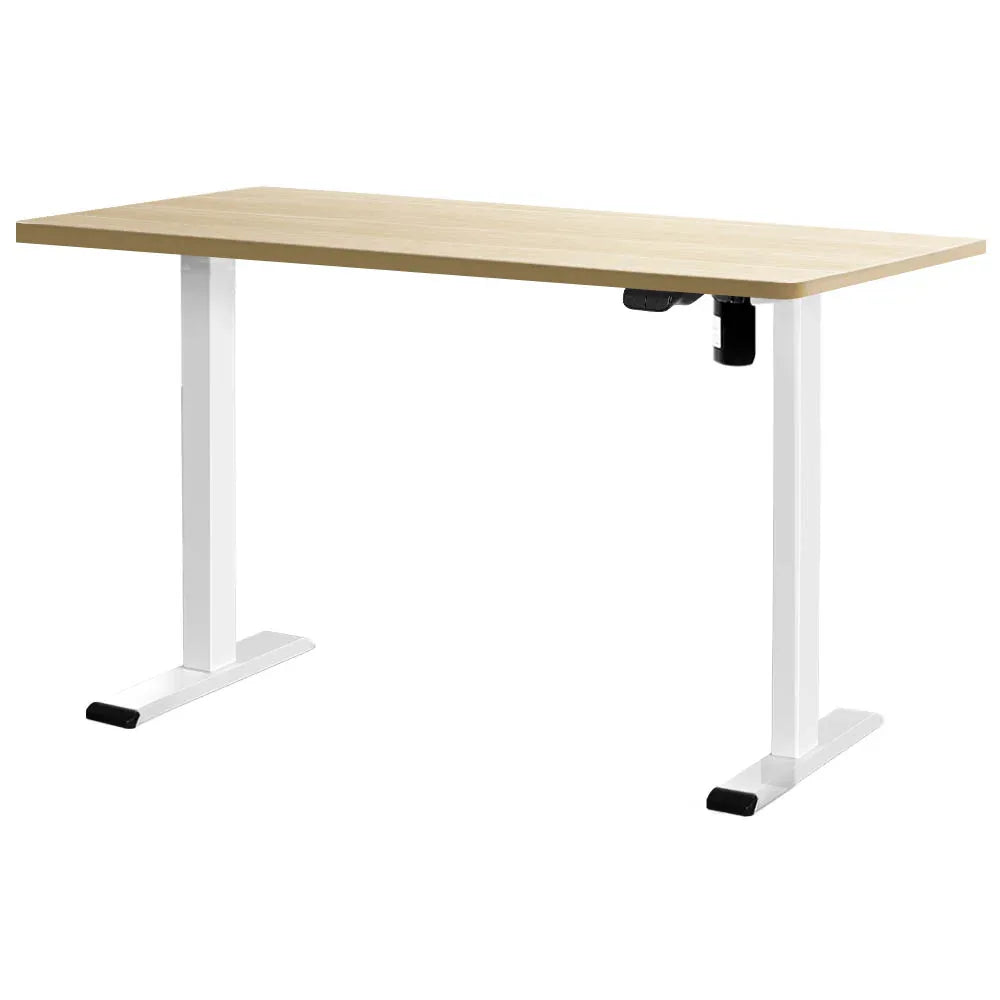 Artiss Standing Desk Motorised Sit Stand Desks White Oak 140CM - Mekamart Australia
