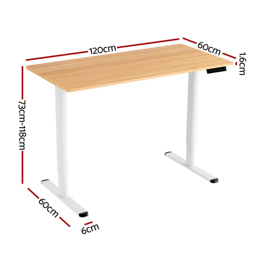 120CM Artiss Electric Standing Desk Sit Stand Desks Home Office Computer Desk - Mekamart Australia
