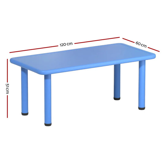 Keezi Kids Table Plastic Square Activity Study Desk 60X120CM - Mekamart Australia