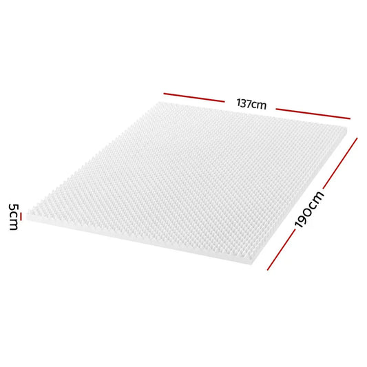Giselle Bedding Foam Mattress Topper Egg Crate 5cm Double - Mekamart Australia