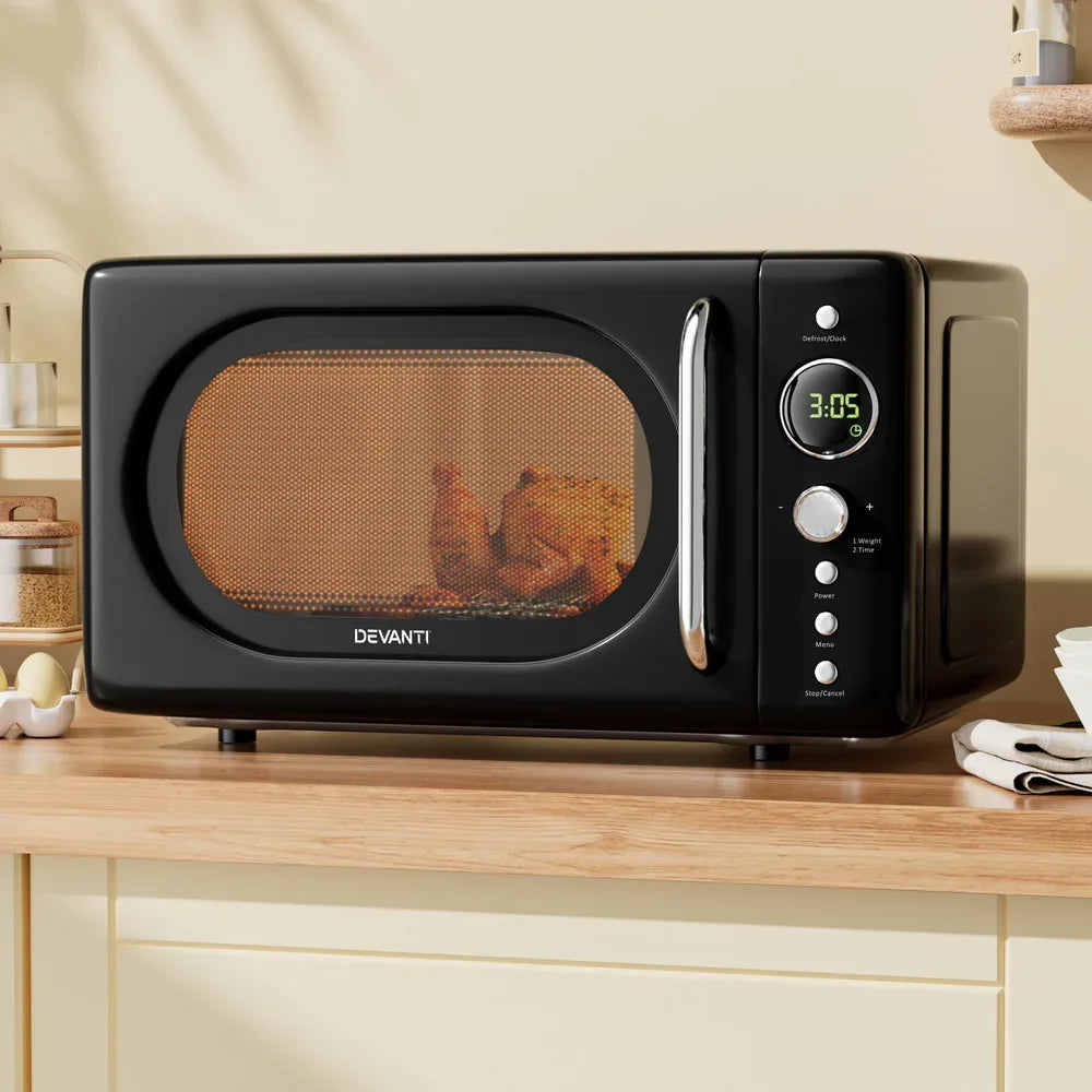 Devanti 20L Microwave Oven 700W Black - Mekamart Australia