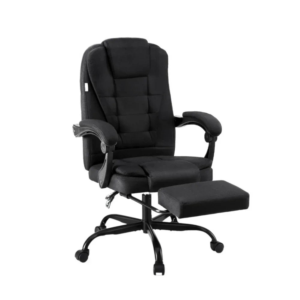 Artiss Office Chair Executive Fabric Seat Racing Computer Desk Chairs Footrest - Mekamart Australia
