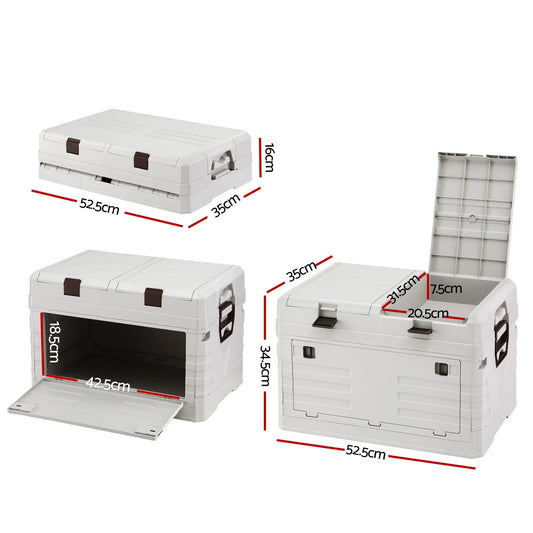 Gardeon 60L Outdoor Storage Box Foldable Camping Collapsible Bins Organizer - Mekamart Australia