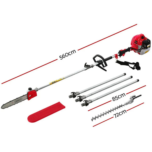 Giantz 65CC Pole Chainsaw Hedge Trimmer 12in Chain Saw 5.6m Long Reach - Mekamart Australia