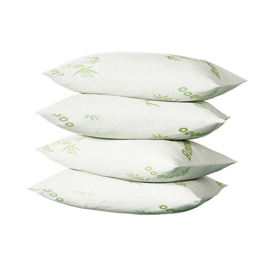 Giselle Bedding 4 Pack Bamboo Pillow Family Hotel - Mekamart Australia
