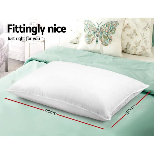 Giselle Bedding 4 Pack Bed Pillow Family Hotel 50X90CM - Mekamart Australia