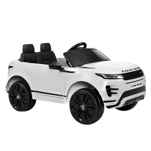 Kids Electric Ride On Car Land Rover Licensed Toy Cars Remote 12V Battery White - Mekamart Australia