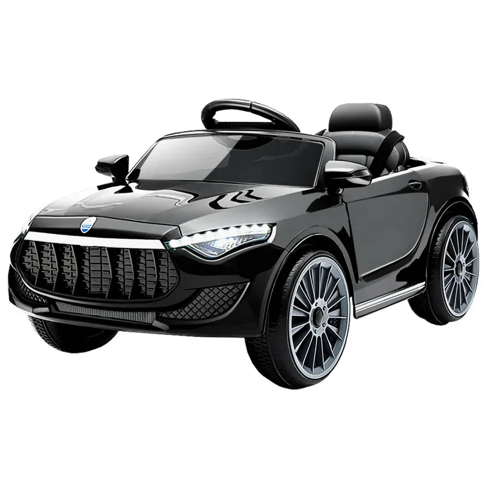 Rigo Kids Electric Ride On Car Toys Cars Horn Music Remote Control 12V Black - Mekamart Australia