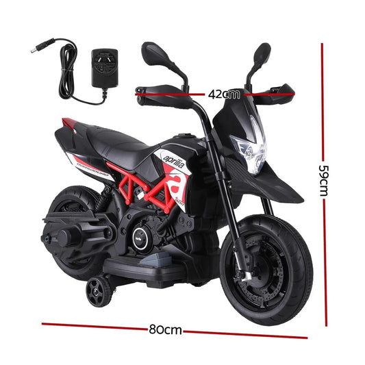 Kids Electric Ride On Car Motorcycle Motorbike Aprilia Licensed Dorsoduro 900 - Mekamart Australia