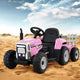 Rigo Kids Electric Ride On Car Tractor Toy Cars 12V Pink - Mekamart Australia