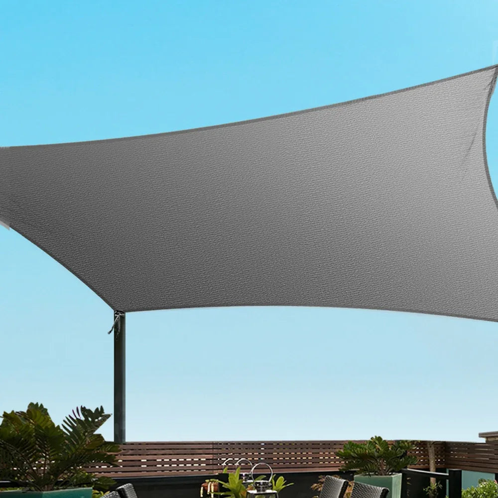 Instahut Shade Sail Cloth Shadecloth Rectangle Canopy 280gsm 3x4m - Mekamart Australia