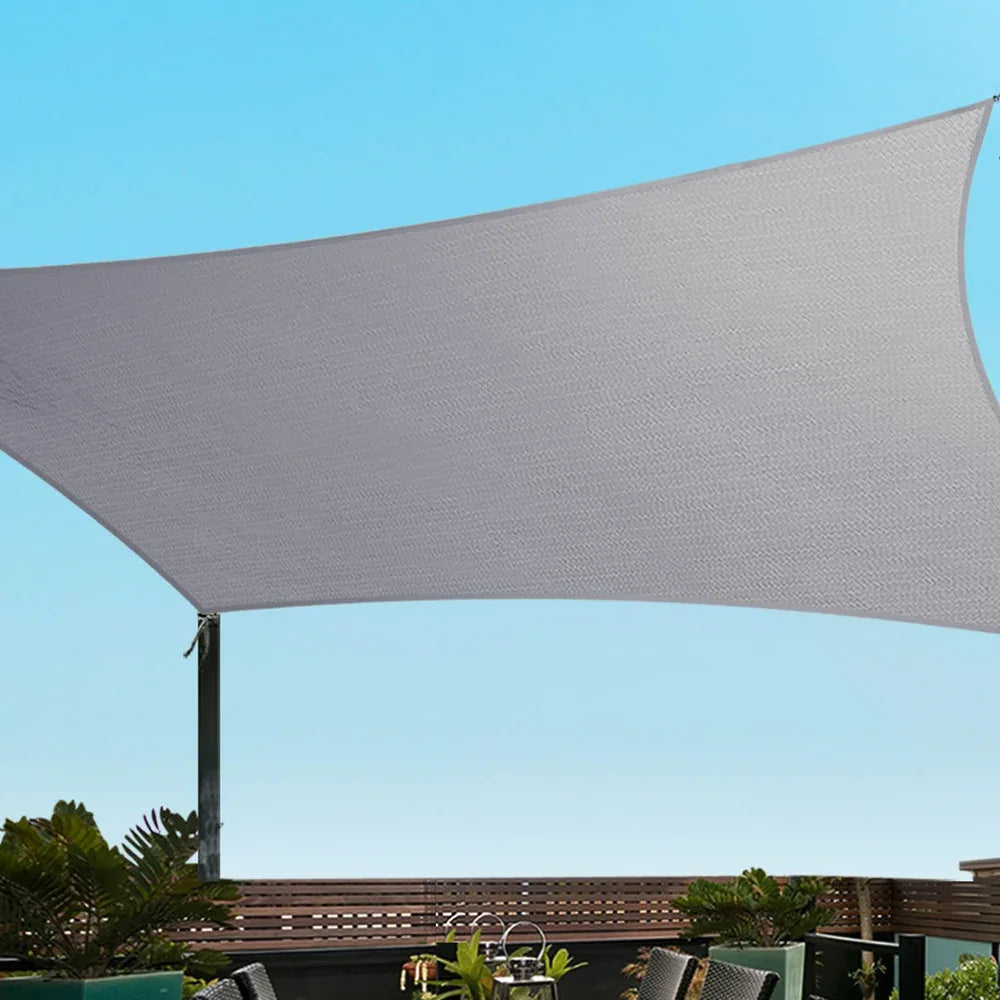 Instahut Waterproof Shade Sail Shade cloth 220GSM Canopy 3x5m - Mekamart Australia