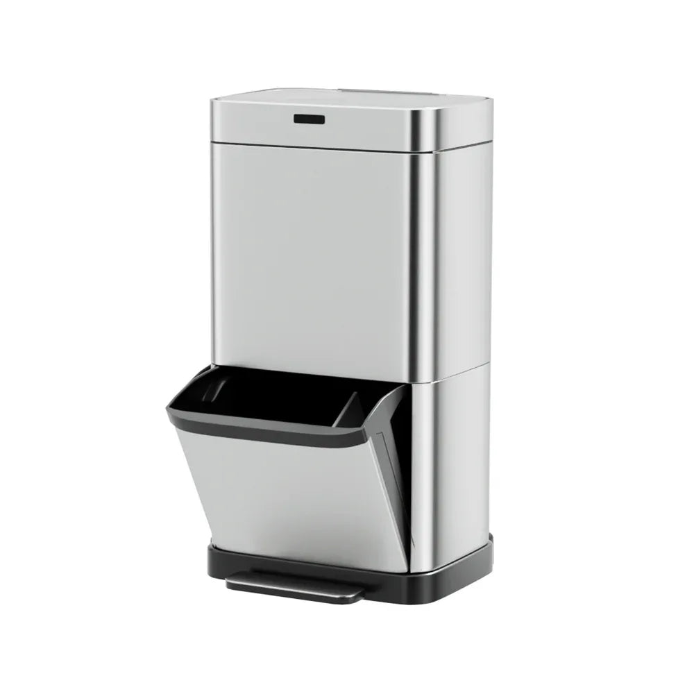 Devanti 70L Motion Sensor Bin Pedal Bins Automatic Siver - Mekamart Australia