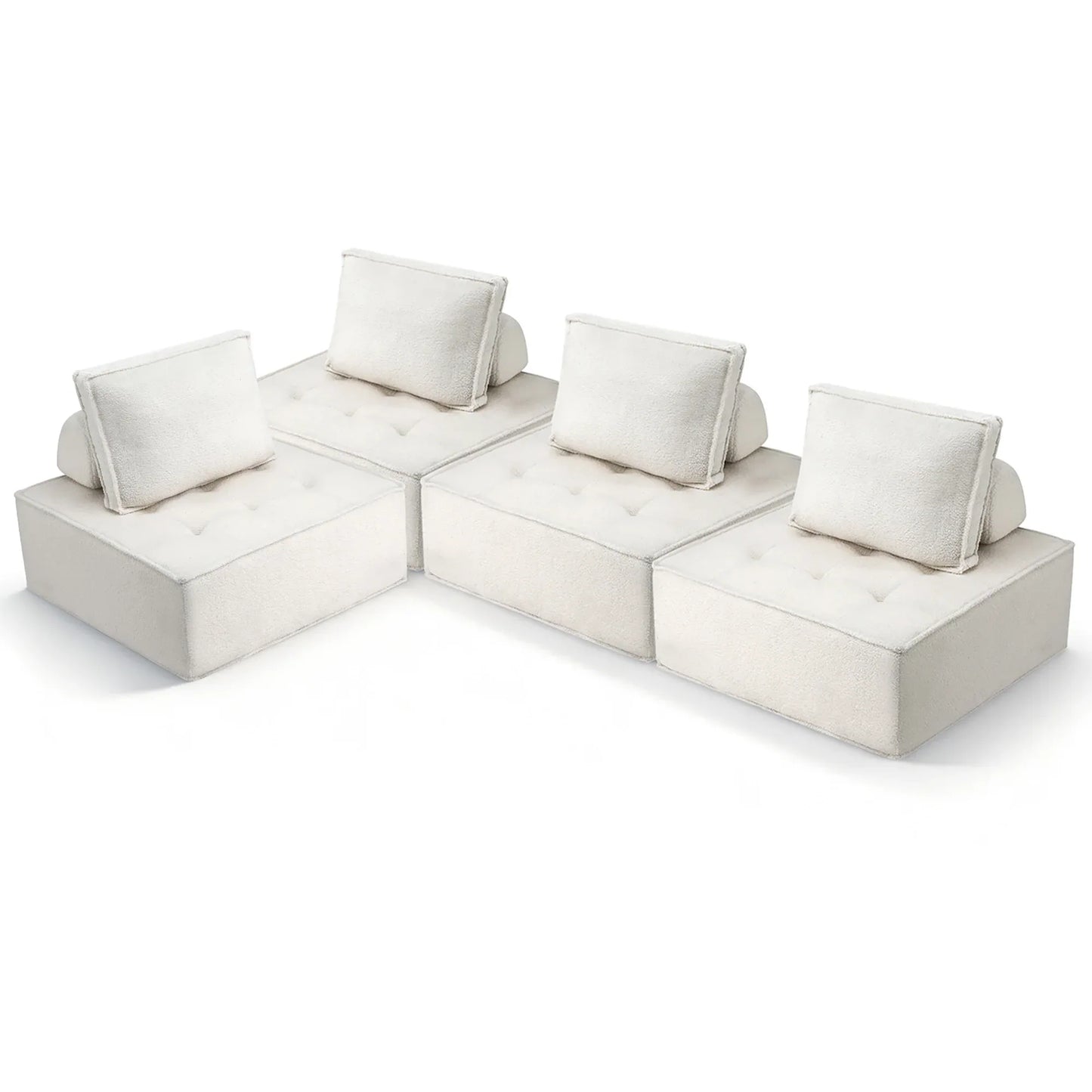 Artiss Floor Sofa Lounge Chair 4 Seater with Pillow - Mekamart Australia