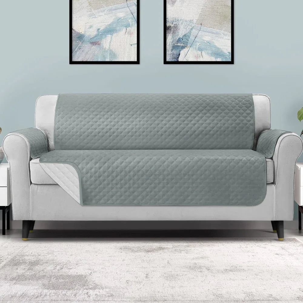 Artiss Sofa Cover Couch Covers 4 Seater 100% Water Resistant Grey - Mekamart Australia