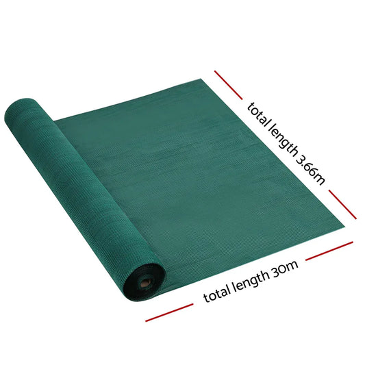 Instahut 50% Shade Cloth 3.66x30m Shadecloth Wide Heavy Duty Green - Mekamart Australia