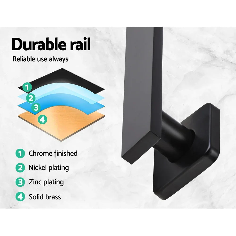 Cefito 8'' Rain Shower Head Wall Arm Square High Pressure Black - Mekamart Australia