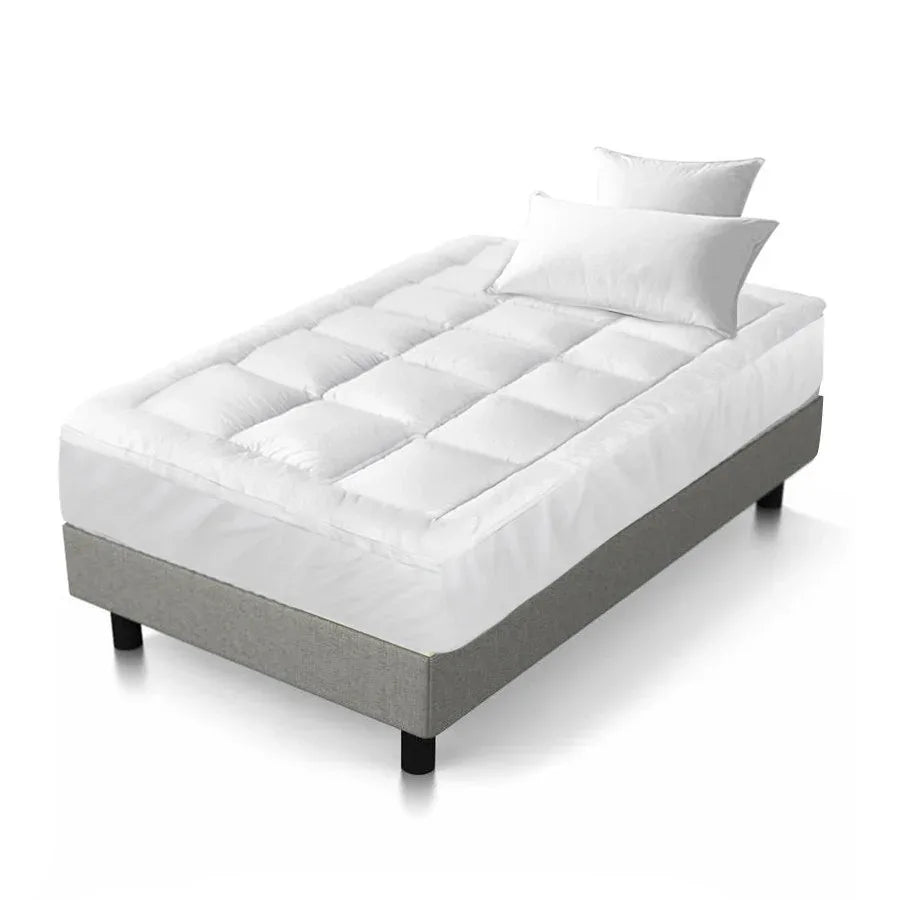 Giselle Bedding Mattress Topper Pillowtop Bamboo Single - Mekamart Australia