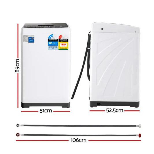 Devanti 6kg Top Load Washing Machine White - Mekamart Australia